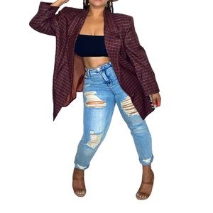 Vintage Ellen Tracy Burgundy Blazer